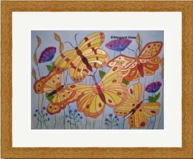 Five Golden Butterflies