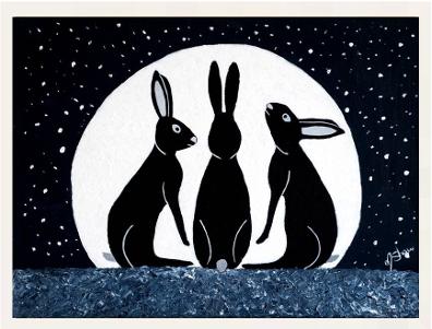 Three Hares One Moon