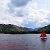 Red Sail Boat Glenridding  Limited Print of 5  Mount Sizes 20x16 16x12 A4